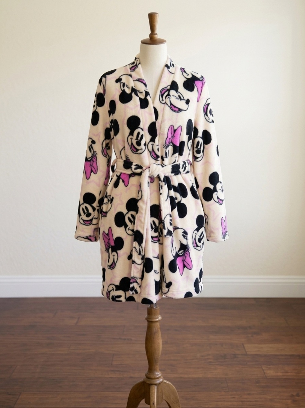 DisneyCream Minnie and Mickey Mouse Minky Bath Robe